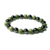 Hematite Stone Beaded Stretch Bracelet